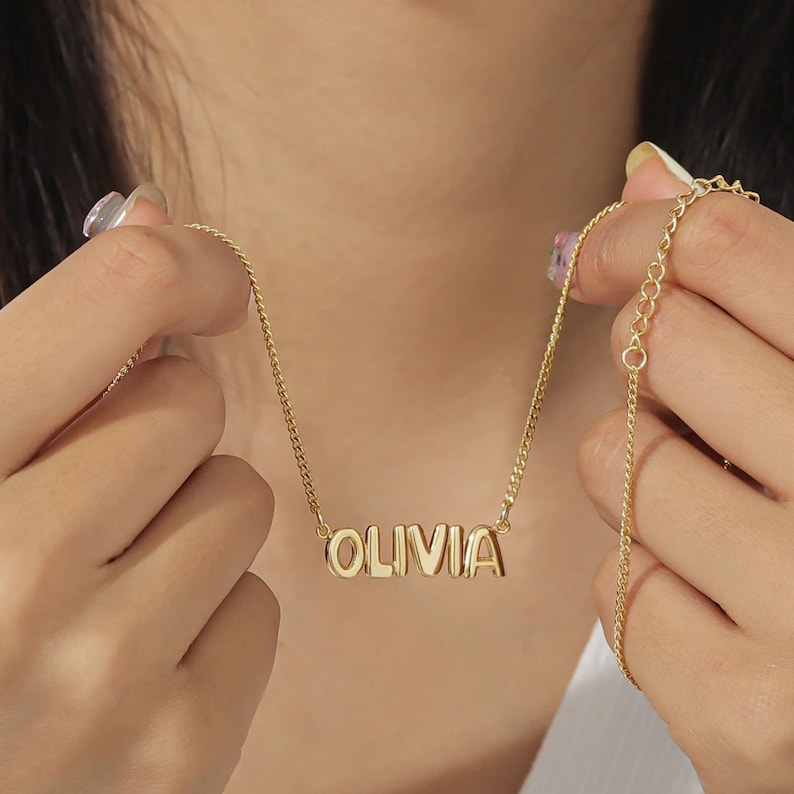 Personalized 3D Name Necklace Gift