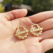 Personalized Mini Hoop Name Earrings