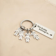 Personalized Family Names Keyring for Dad