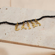 Personalized Gold Initial Beaded Necklace