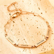 Custom Engraved Name Bar Bracelet for Women