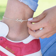 Custom Dainty Name Anklet for Summer