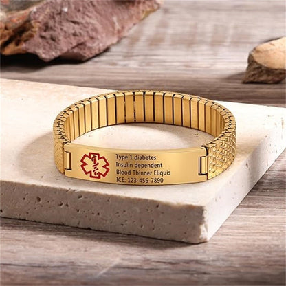 Personalized Medical Alert Bracelet for Men