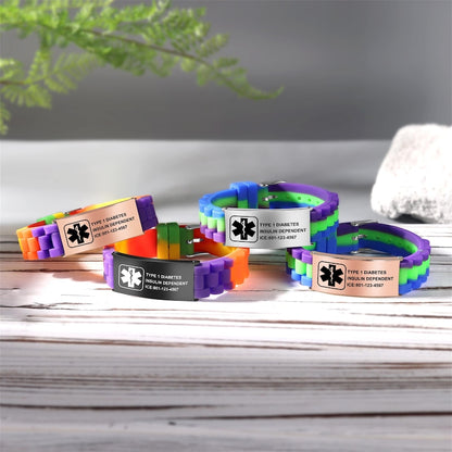 Custom Waterproof Sport Medical Alert Bracelet