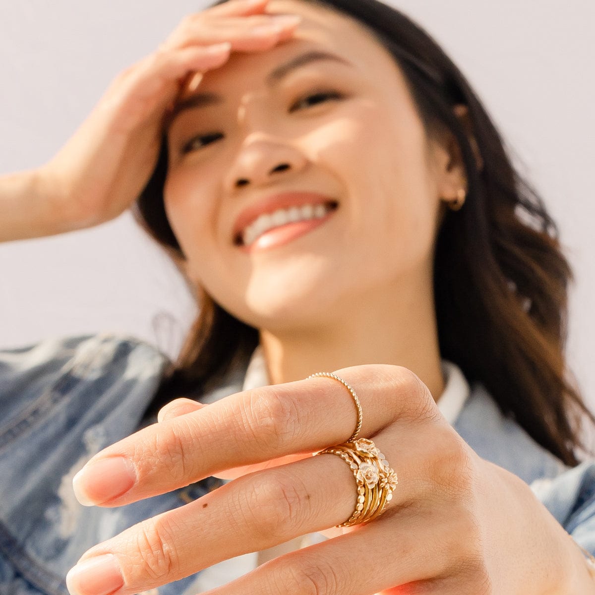 July Birth Flower Ring