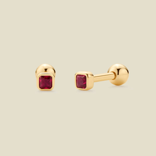 July Birthstone Stud Earrings