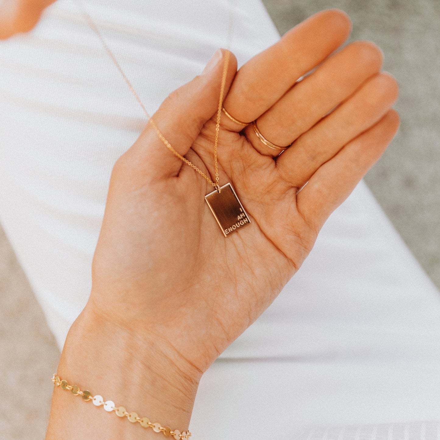 Personalized Rectangle Necklace