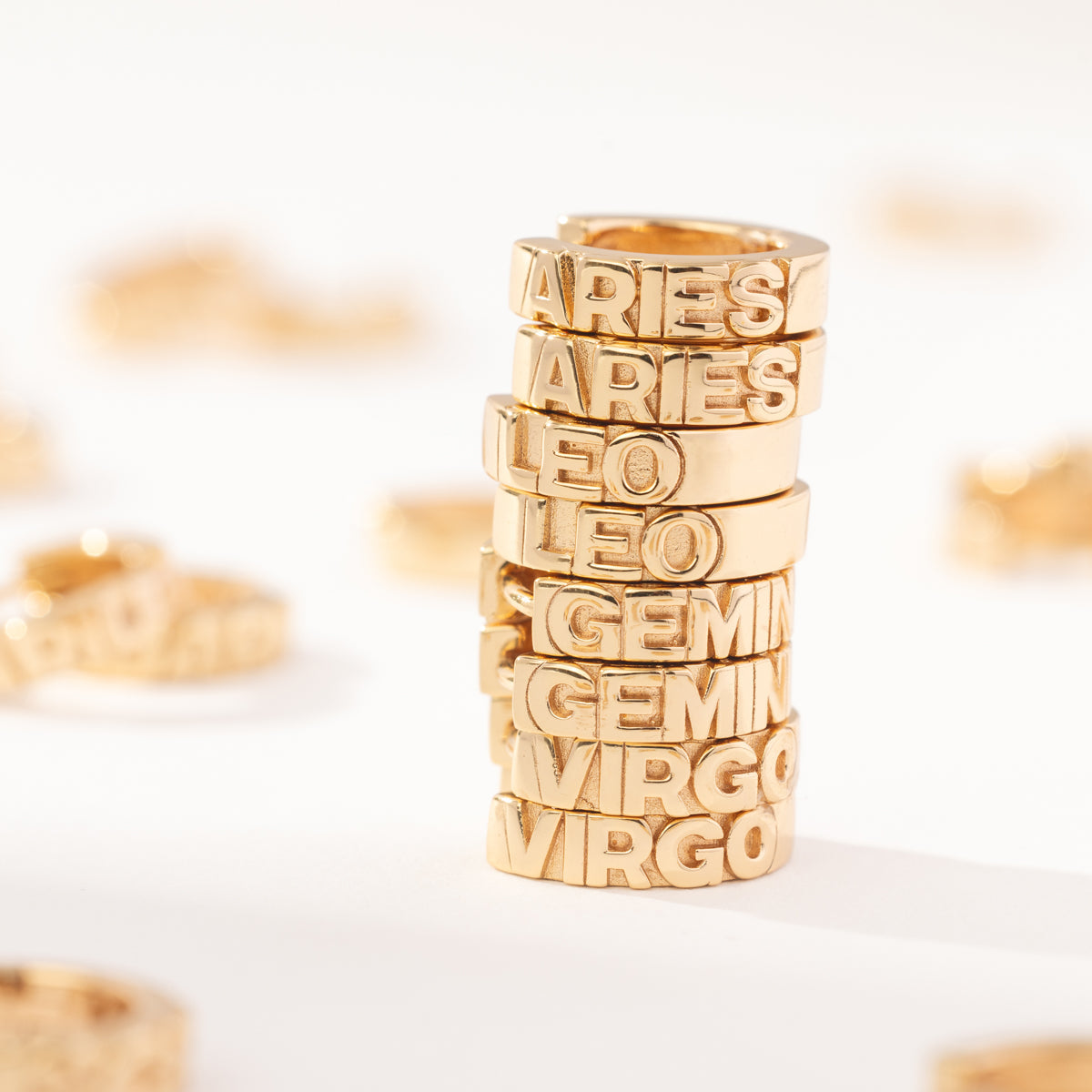 Personalized Leo Huggie Hoop Earrings