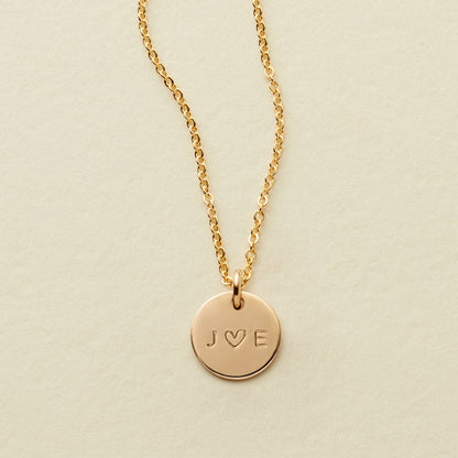 Personalized Love Disc Necklace