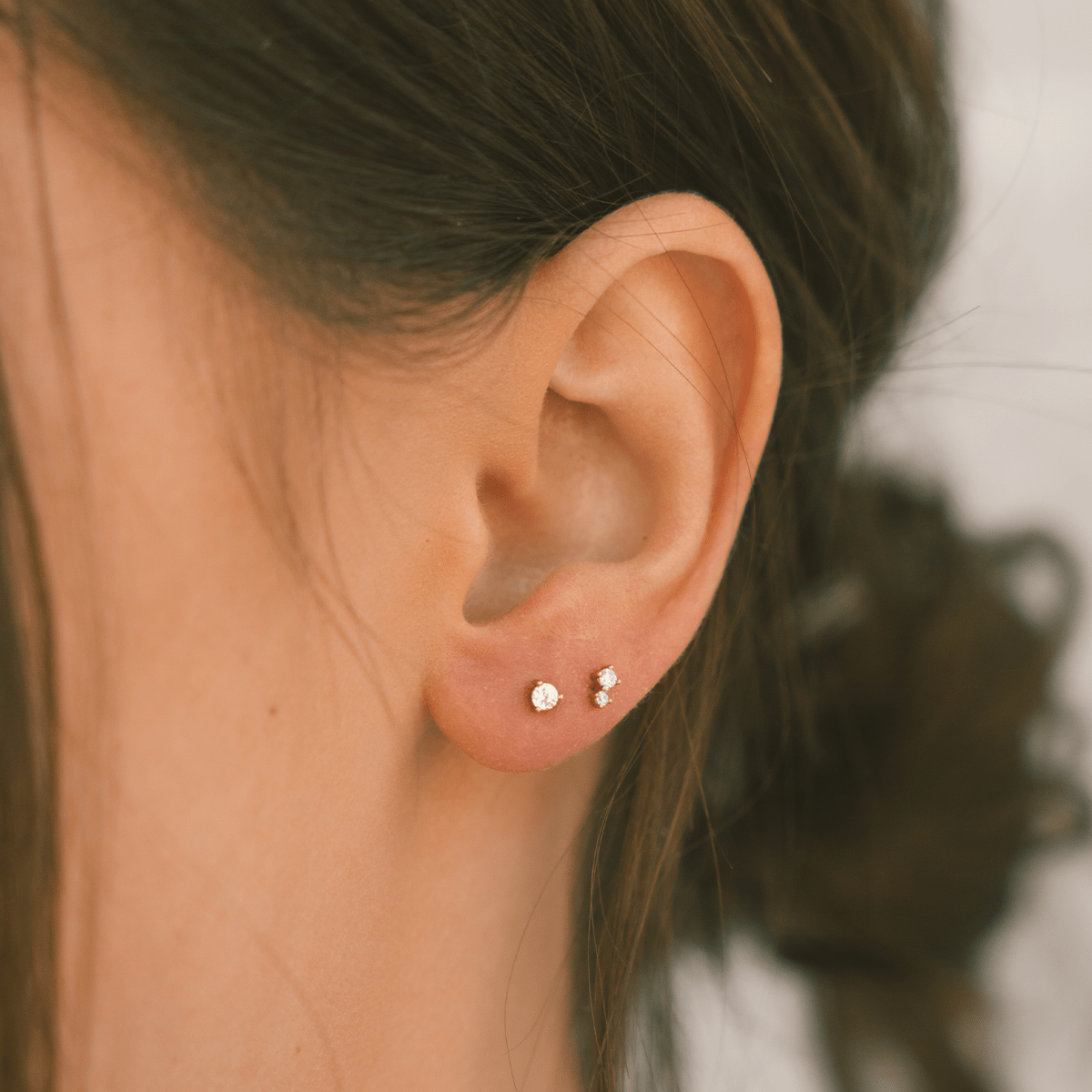 Luxe 3-prong Stud Earrings