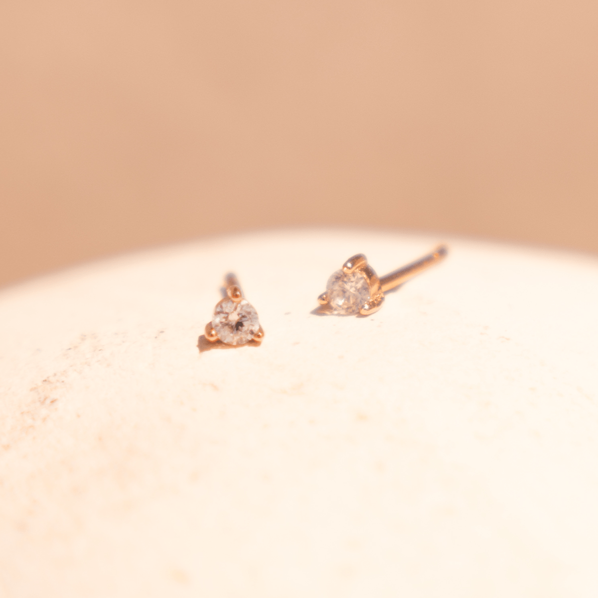 Three-Prong Stud Earrings