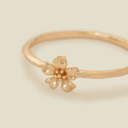 March Birth Flower Ring