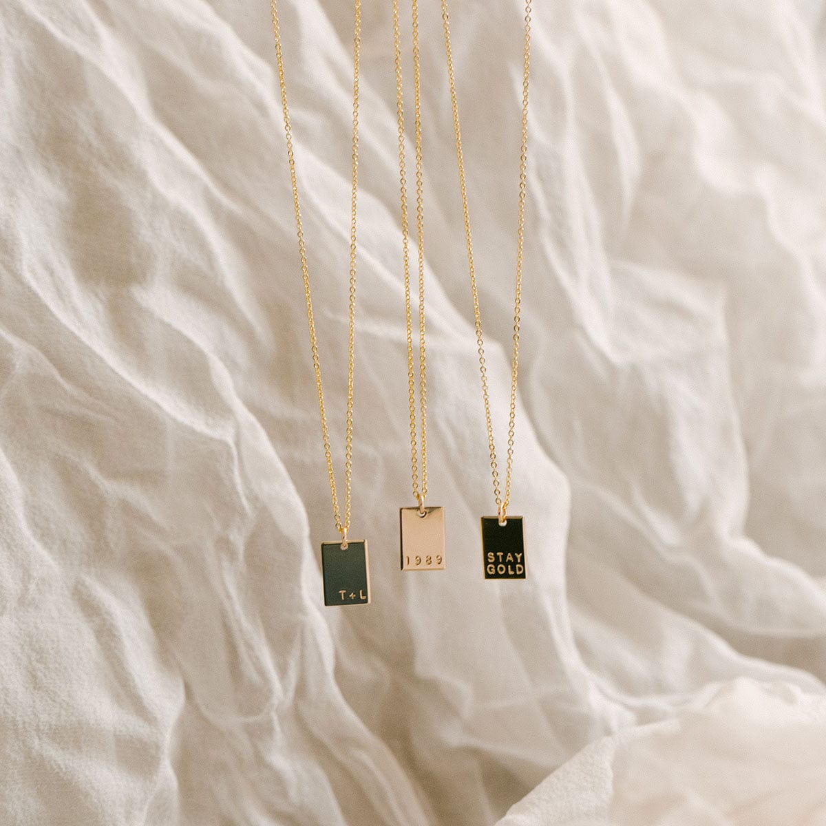 Personalized Mini Rectangle Necklace