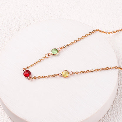 Personalized Multi-Stone Birthstone Necklace