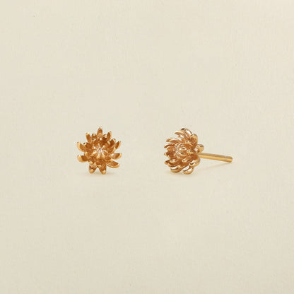 Personalized November Flower Stud Earrings