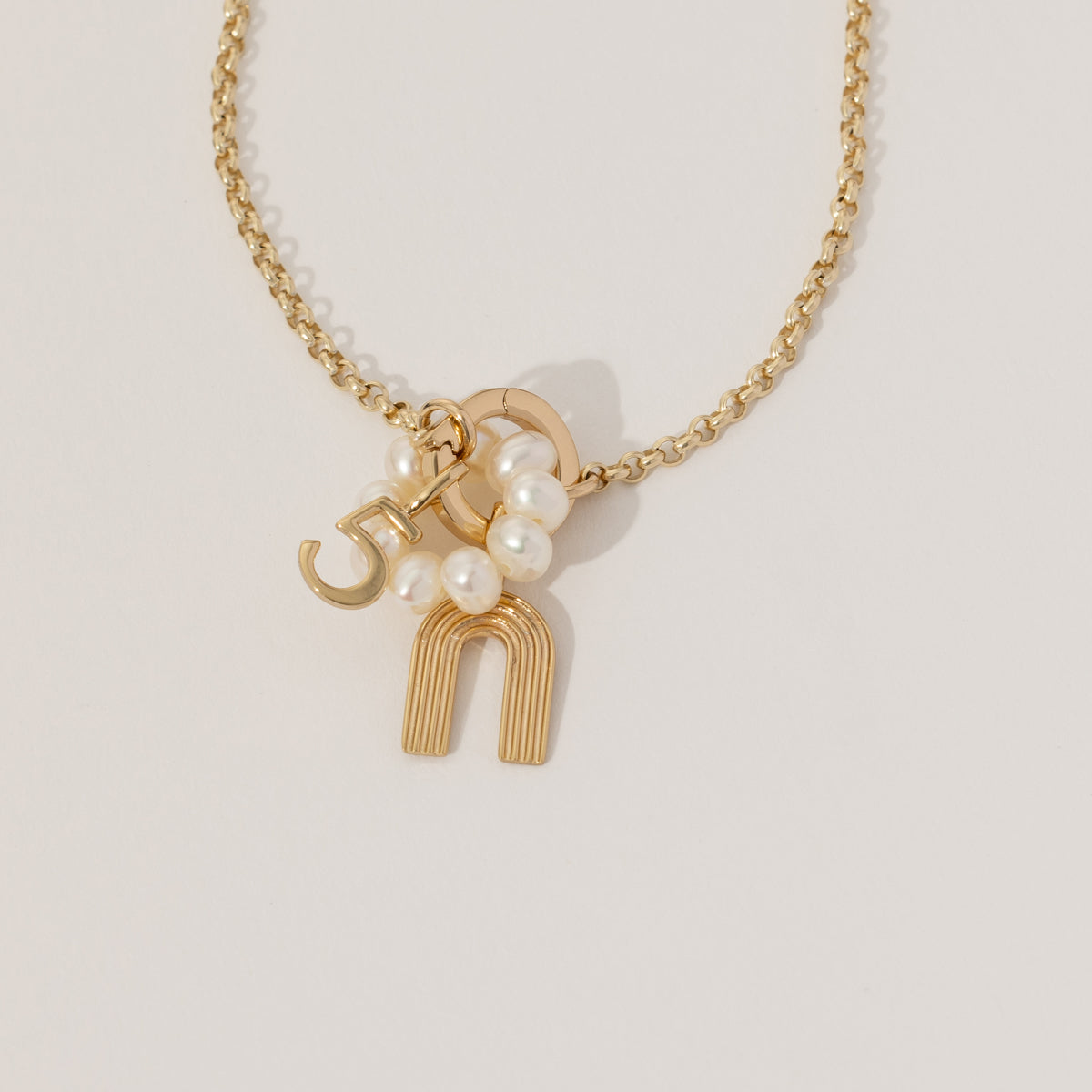 Personalized Number 5 Charm