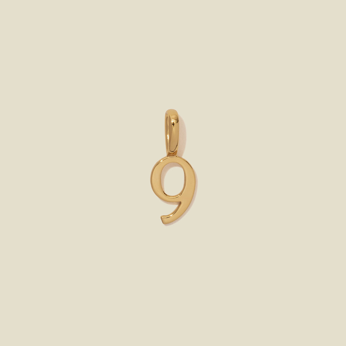 Personalized Number 9 Charm