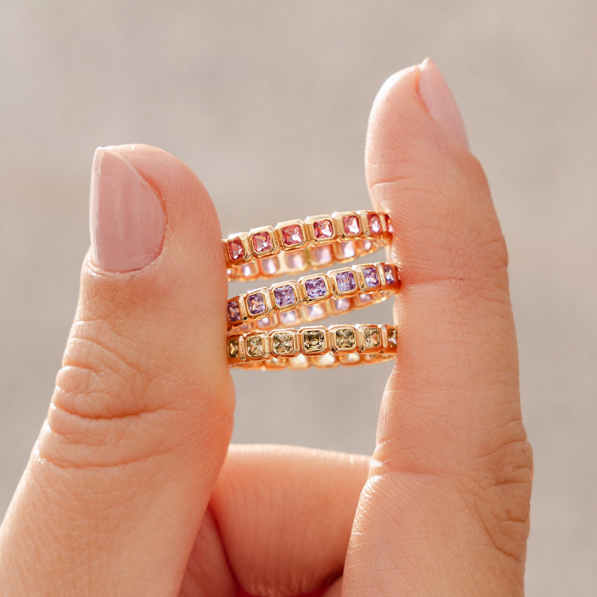 October Birthstone Eternity Ring