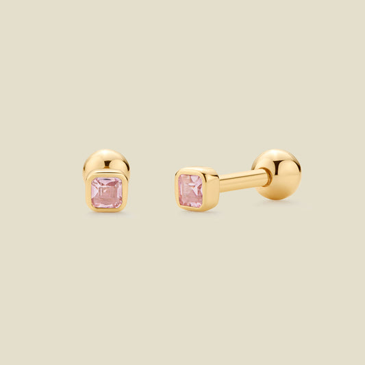 October Birthstone Stud Earrings