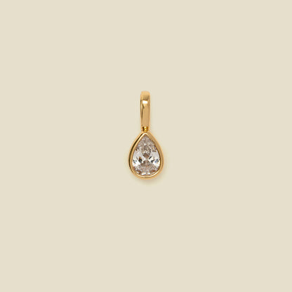 Pear Shaped CZ Charm