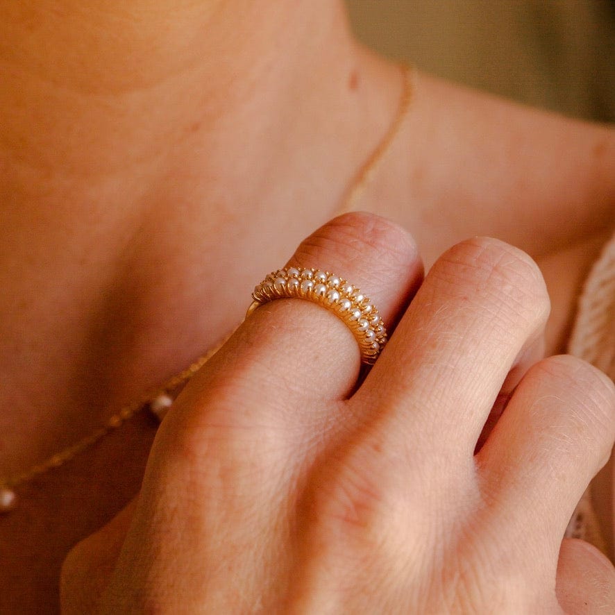 Pearl Stacking Band Ring | Final Sale