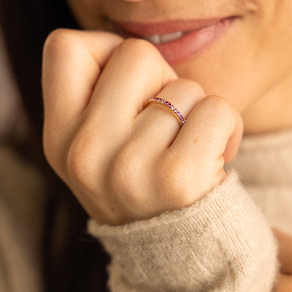 Pink Eternity Band Ring | Final Sale