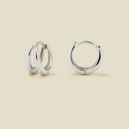 Split Huggie Hoop Earrings