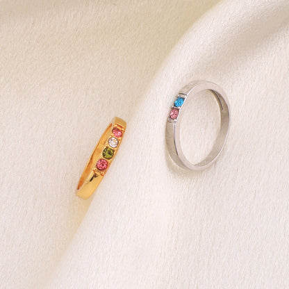 Personalized Stackable Birthstone Ring