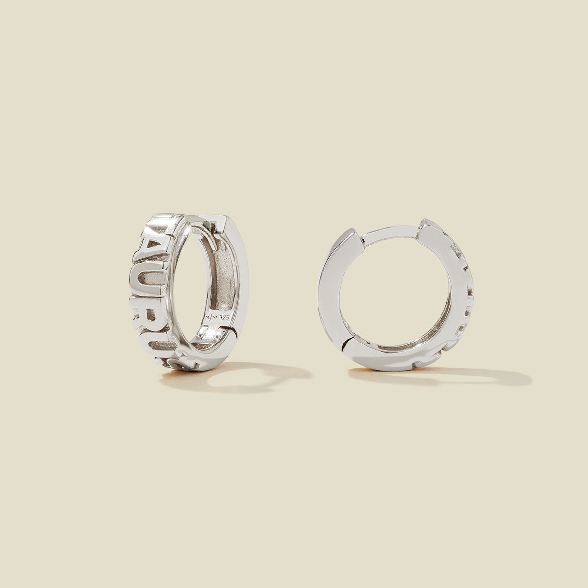 Personalized Taurus Huggie Hoop Earrings