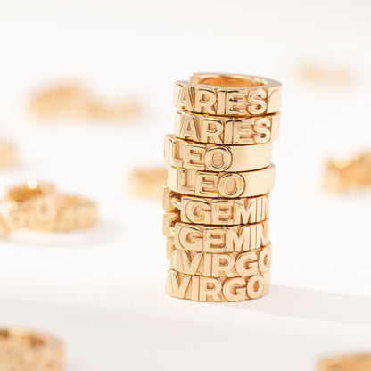 Virgo Huggie Hoop Earrings